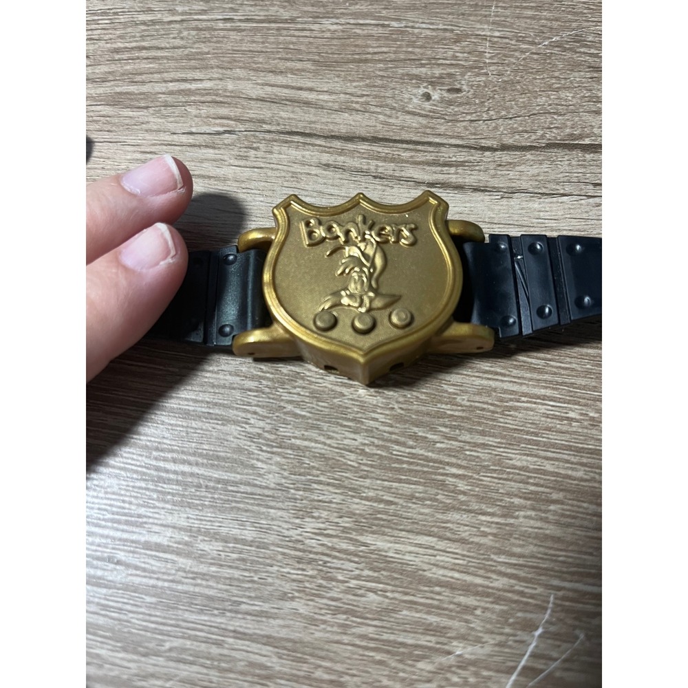 Disney‎ Bankers Badge Toy Belt Buckle Gold Tone Adjustable Strap Kids